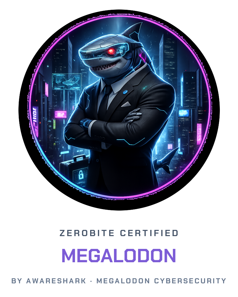 Badge ZeroBite nivel Megalodon